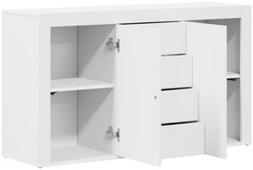Fehér Oldalszekrény Fehér Fa 120 x 36 x 69 cm Tárolás