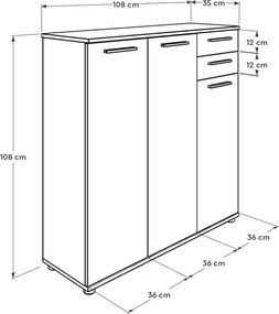 Adre White cipősszekrény