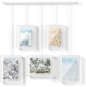 Fehér fém fali képkeret szett 5 db-os 79x43 cm Exhibit – Umbra