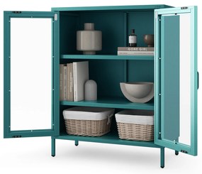 Vitrin GINA, 800 x 1015 x 400 mm, Modern: tengerszínű