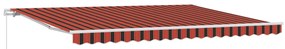 Manuálisan behúzható napellenző narancssárga és barna 450x300 cm