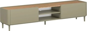Elivo TV állvány 220 cm fém lábakon - eukaliptusz / baltic dune tölgy