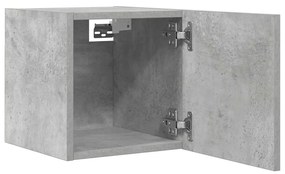 2 db betonszürke falra szerelhető TV-szekrény 30,5 x 30 x 30 cm