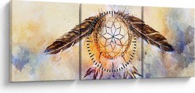 Kép - Álomfogó tollas (órával) (90x30 cm)