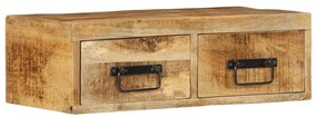tömör nyers mangófa falra szerelhető TV-szekrény 60x30x19 cm