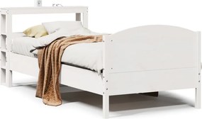 vidaXL fehér tömör fenyőfa ágy matrac nélkül 75 x 190 cm