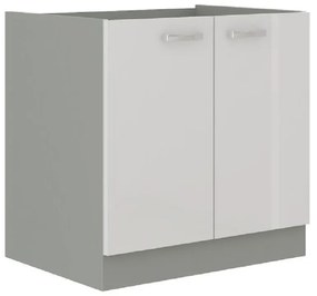 Alsó konyhaszekrény 80 D 2F BB Pleitton (fényes fehér). 1015559