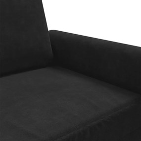 vidaXL kétszemélyes fekete bársony kanapé 140 cm