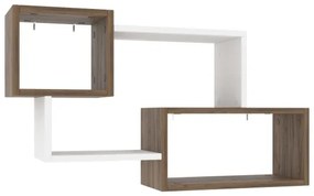 Fali polc AYDER 51x90 cm barna/fehér