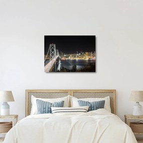 A Brooklyn-híd és a New York-i kép (üvegen) (70x50 cm)