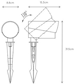 Lucide 27897/12/29 - LED Kültéri lámpa MANAL LED/13W/230V IP65