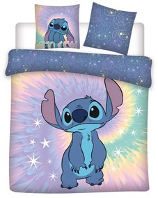 Disney Lilo és Stitch, A csillagkutya Tie-dye dupla, kétszemélyes ágyneműhuzat 240×220cm, 65x65 cm