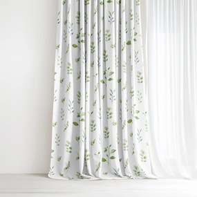 Goldea dekoratív drapéria - eukaliptusz levelek 220x150 cm
