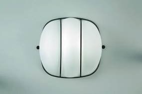 SIRU - Fali lámpa CAGE 1xGX53/10W/230V 20 cm fekete/fehér Velencei üveg