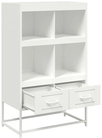 fehér acél magasszekrény 68x39x111,5 cm