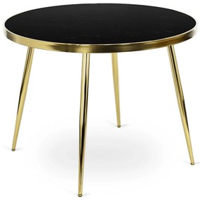 Étkezőgarnitúra 4 db. Fekete Lucky székkel. Asztal: TINGA 100 cm