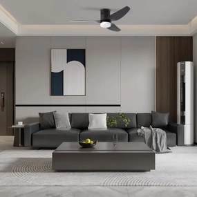 ZEVENTI - LED mennyezeti ventilátor PADUA LED/18W/230V Wi-Fi Tuya fekete + távirányító