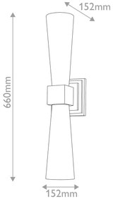 Elstead KRISTY-2WB-DG-OPAL-LED Fürdőszobai lámpatest KRISTY 2xG9/4W/230V IP44 rézszínű