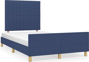 vidaXL ágykeret matrac nélkül kék 120x190 cm szövet