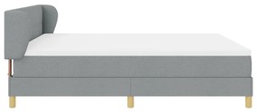 Boxspring Ágy Matrac nélkül Világosszürkében, 180x200 cm, Szövet