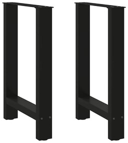 2 db fekete acél étkezőasztal láb 60 x (72-73) cm