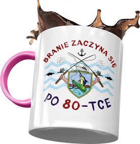 Rózsaszín Bögre Születésnapra 80 80-es 80-as Ajándék Nyomtatott Fotóval