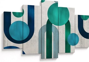 Kép - Vonalak és kör alakzatok (150x105 cm)