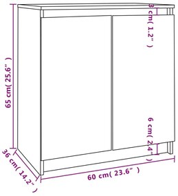 fehér tömör fenyőfa kisszekrény 60x36x65 cm