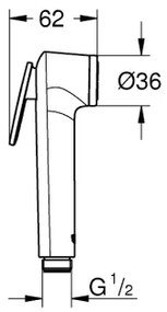 GROHE 26506000 - TEMPESTA-F 36 mm kézi zuhany, fényes króm