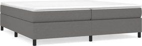 vidaXL sötétszürke szövet rugós ágy matraccal 200 x 200 cm