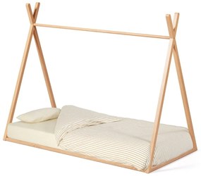 Natúr színű bükkfa házikó alakú gyerekágy ágyráccsal 90x190 cm Maralis – Kave Home