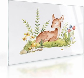 Üveg kép - Kis őzike (70x50 cm)