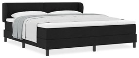 Boxspring Ágy Mattal Fekete 180x200 cm Szövet