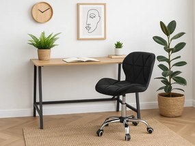 Dolgozószobai szett íróasztal TAYLOR SONOMA 100x50 cm + irodai szék AVOLA VELVET fekete