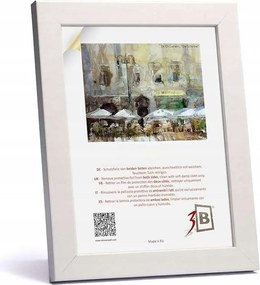 Fa képkeret akril üveggel 13 x 18 cm fehér