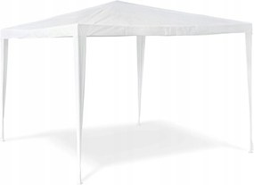 Relaxdays Kerti Pavilon Sátor 3x3x2,5M Fehér Szélvédő Tetőfedő