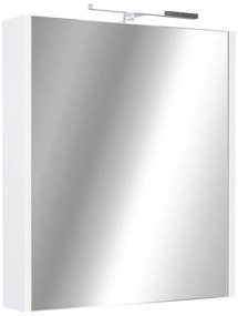 Piramida AKVA 60 H Tükrös fürdőszobai szekrény -1 ajtós kivitel - LED világítással - 60 x 69 x 13 cm