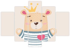 Kép - Teddy maci koronával (150x105 cm)