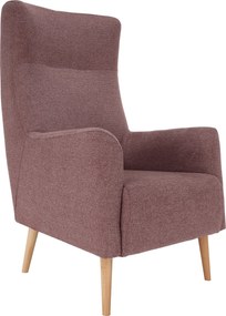 Füles fotel, fáradt rózsaszín/tölgy, SAMY