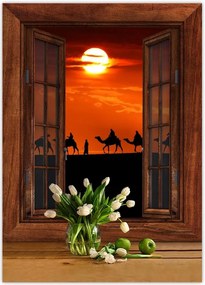 Poszterek 50x70 Karaván naplemente