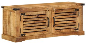 Cipőpad 110x38x45 cm Tömör Fa Rusztikus Mangó