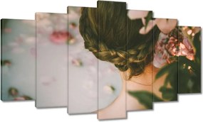 Vászonkép 140x80 Tejfürdő Virágok