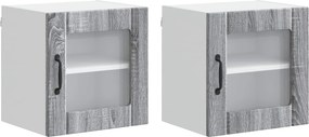 vidaXL Konyhaszekrény 2 pcs Szürke Sonoma 40 x 31 x 40 cm Faanyag