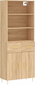 vidaXL sonoma tölgy szerelt fa magasszekrény 69,5 x 34 x 180 cm