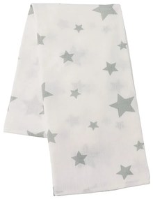 Pamut tetra pelenka New Baby Softy nyomtatott mintával 70 x 70 cm 4 db fehér-szürke