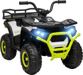 AIYAPLAY Elektromos Quad Gyermekeknek 3+ Éveseknek 12V Akkumulátorral, Fényszórókkal, Zene MP3, Sebesség 3-6 km/h és 30 kg Teherbírás Kerek Kosárral Z