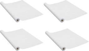 vidaXL 4 db fehér faszínű öntapadó PVC ajtófólia 210 x 90 cm