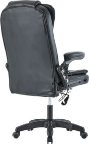Irodai szék masszázs funkcióval, fekete, TYLER NEW