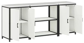 Konyhai Tároló Készlet polcokkal 3 pcs Fehér 210 x 50 x 92 cm