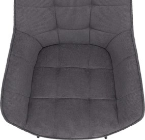 Design fotel, szürke/fekete, MARKEN